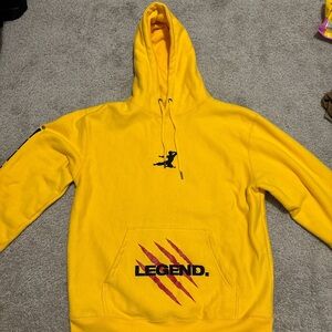 Large Yellow and black Bruce Lee hoodie #JID #HipHop